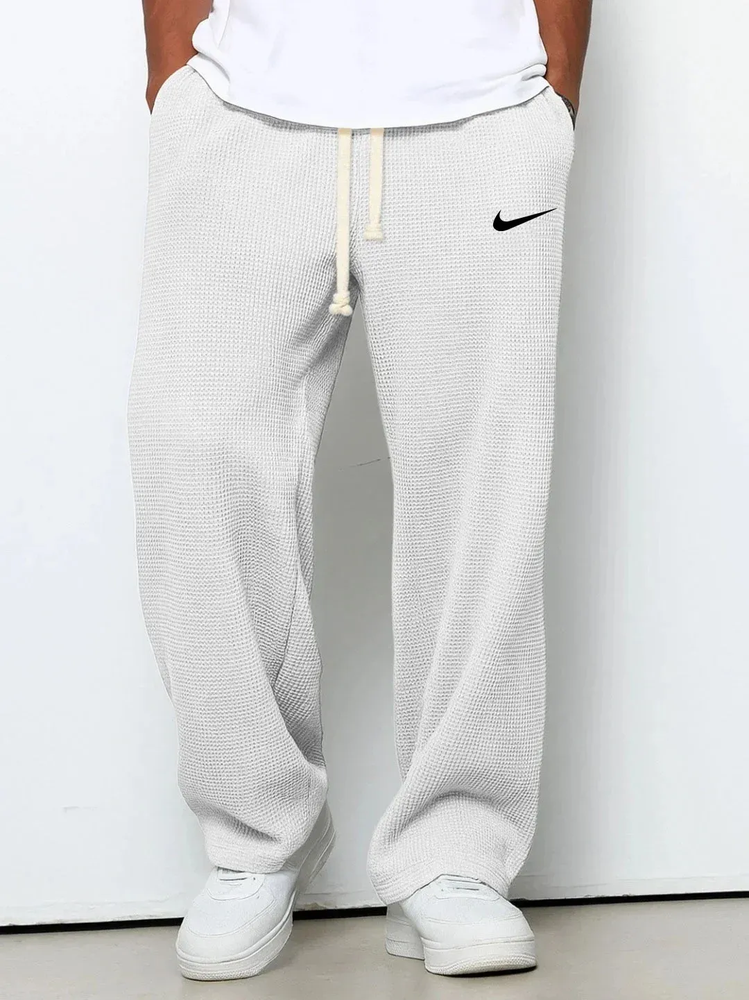 Casual Sports Textured Trousers