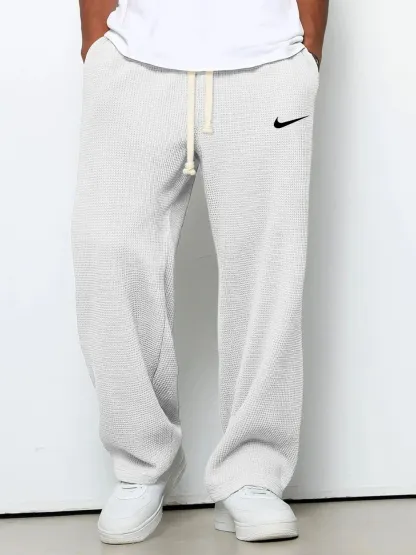 Casual Sports Textured Trousers