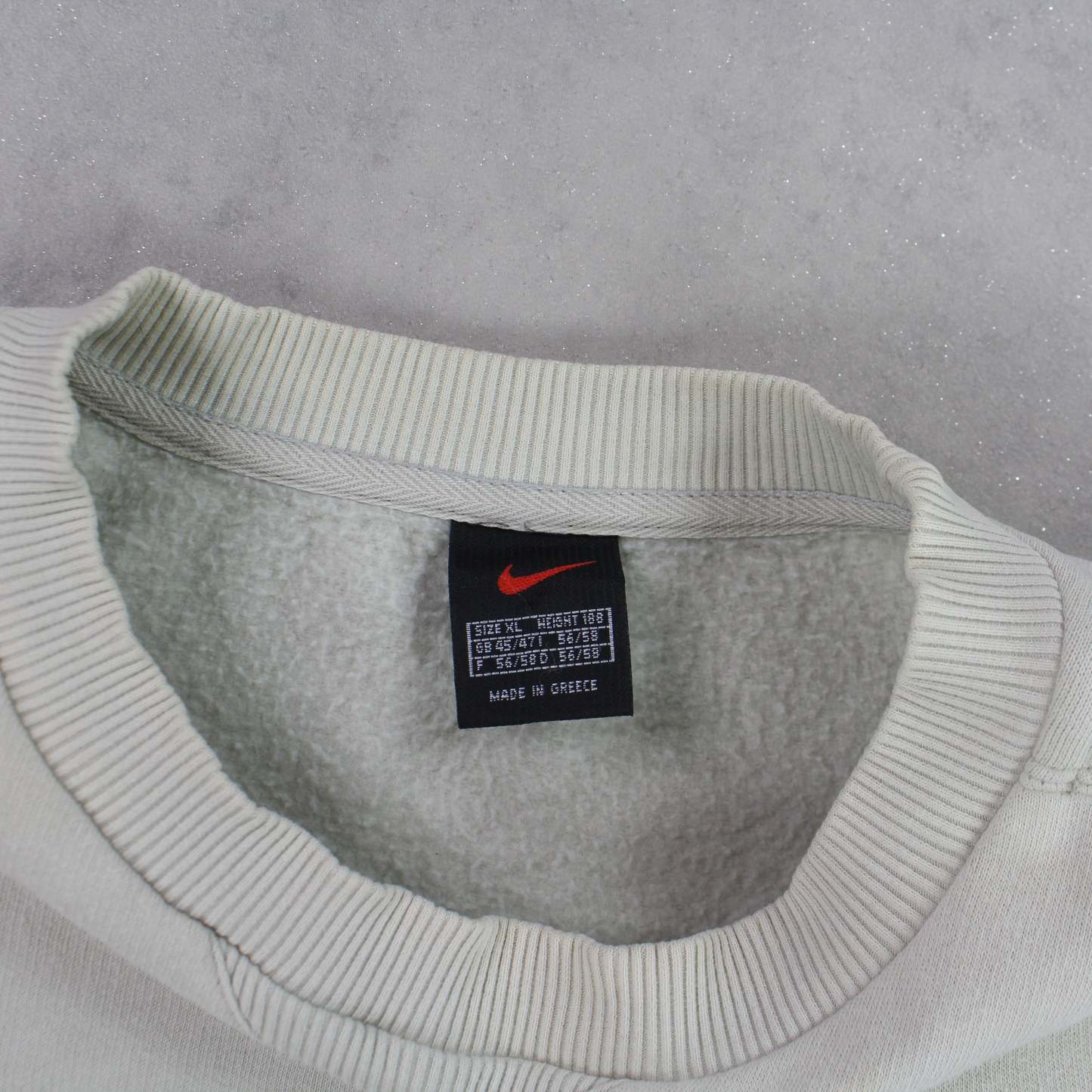 RARE 1990s  Swoosh Sweatshirt Cream-Maverick