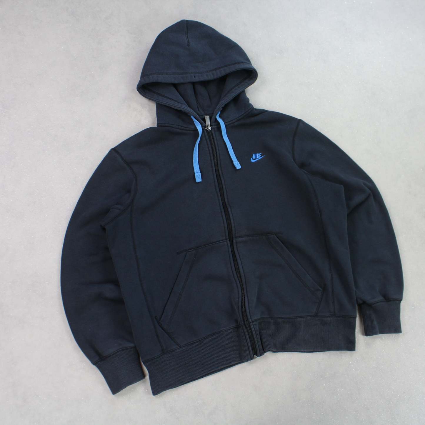 2000s  Zip Up Hoodie Black-Maverick