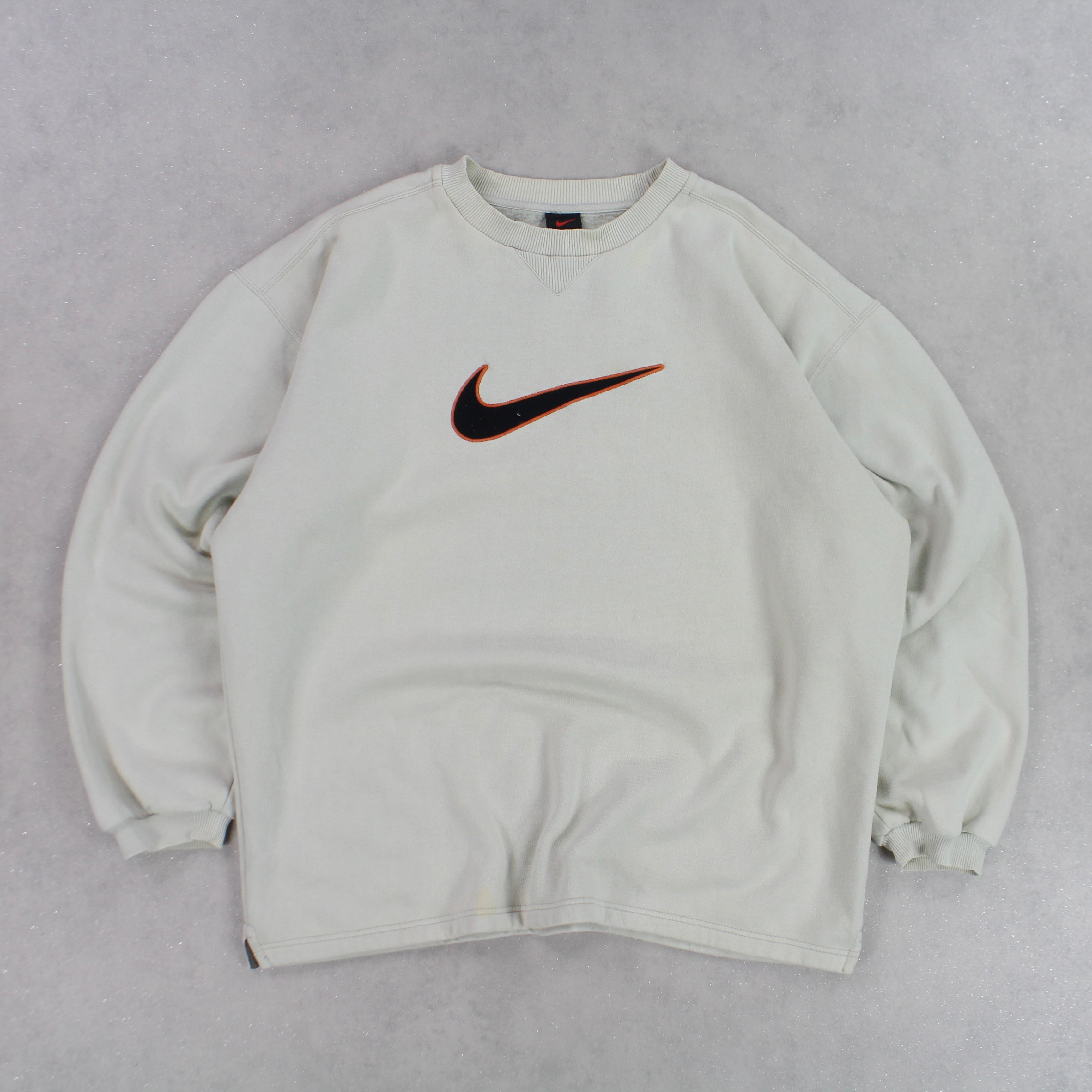 RARE 1990s  Swoosh Sweatshirt Cream-Maverick