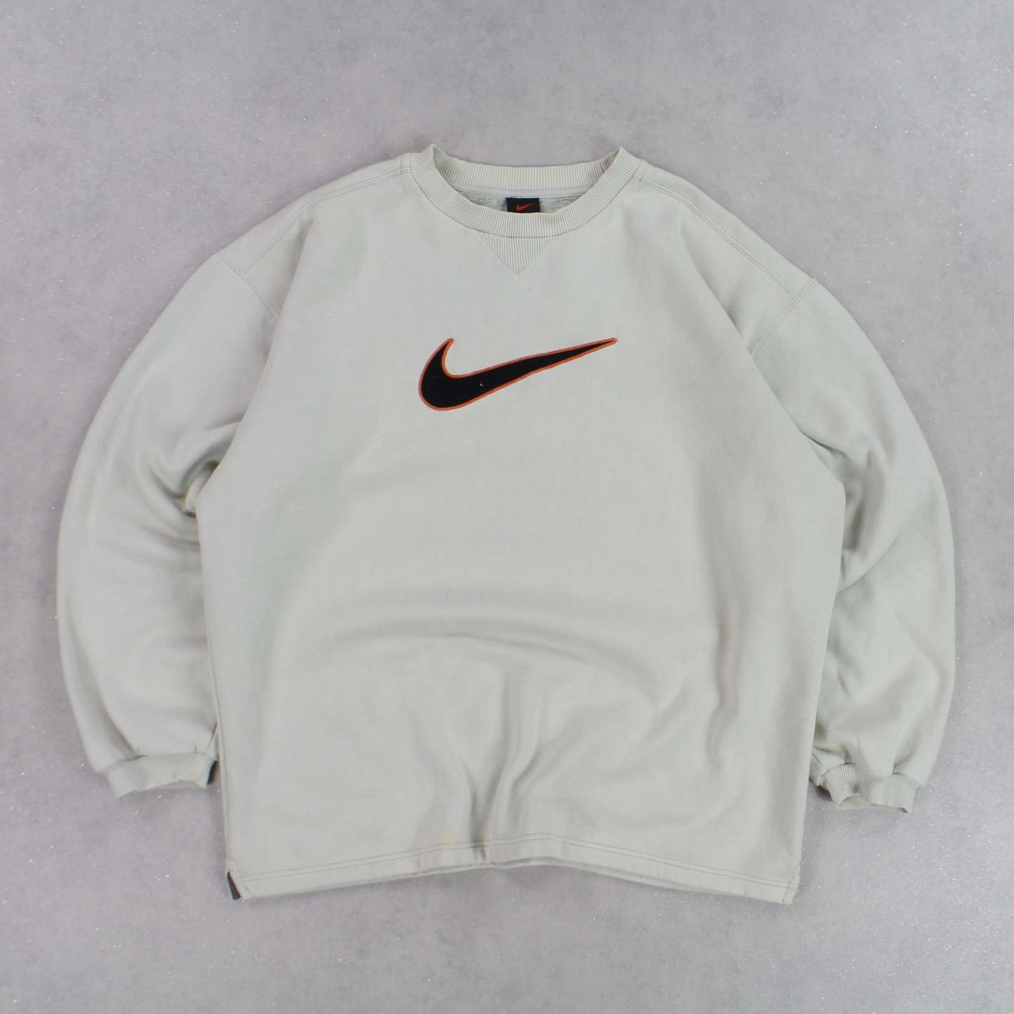 RARE 1990s  Swoosh Sweatshirt Cream-Maverick