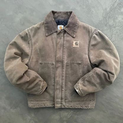 Vintage Warm Velcro Zipper Jacket-Maverick