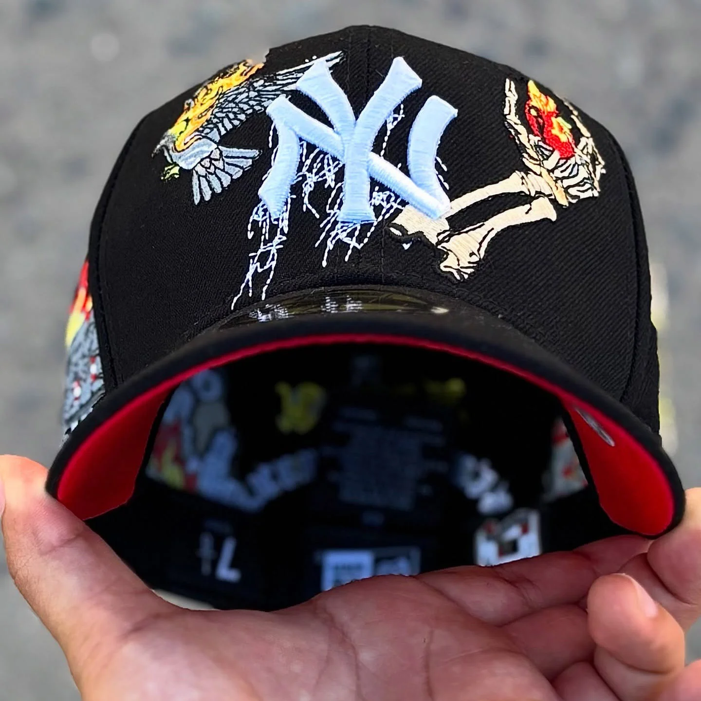 NEW ERA GORRA JON STAN YANKEES ROJA BLACK EMBROIDERED CASUAL BASEBALL CAP-Maverick