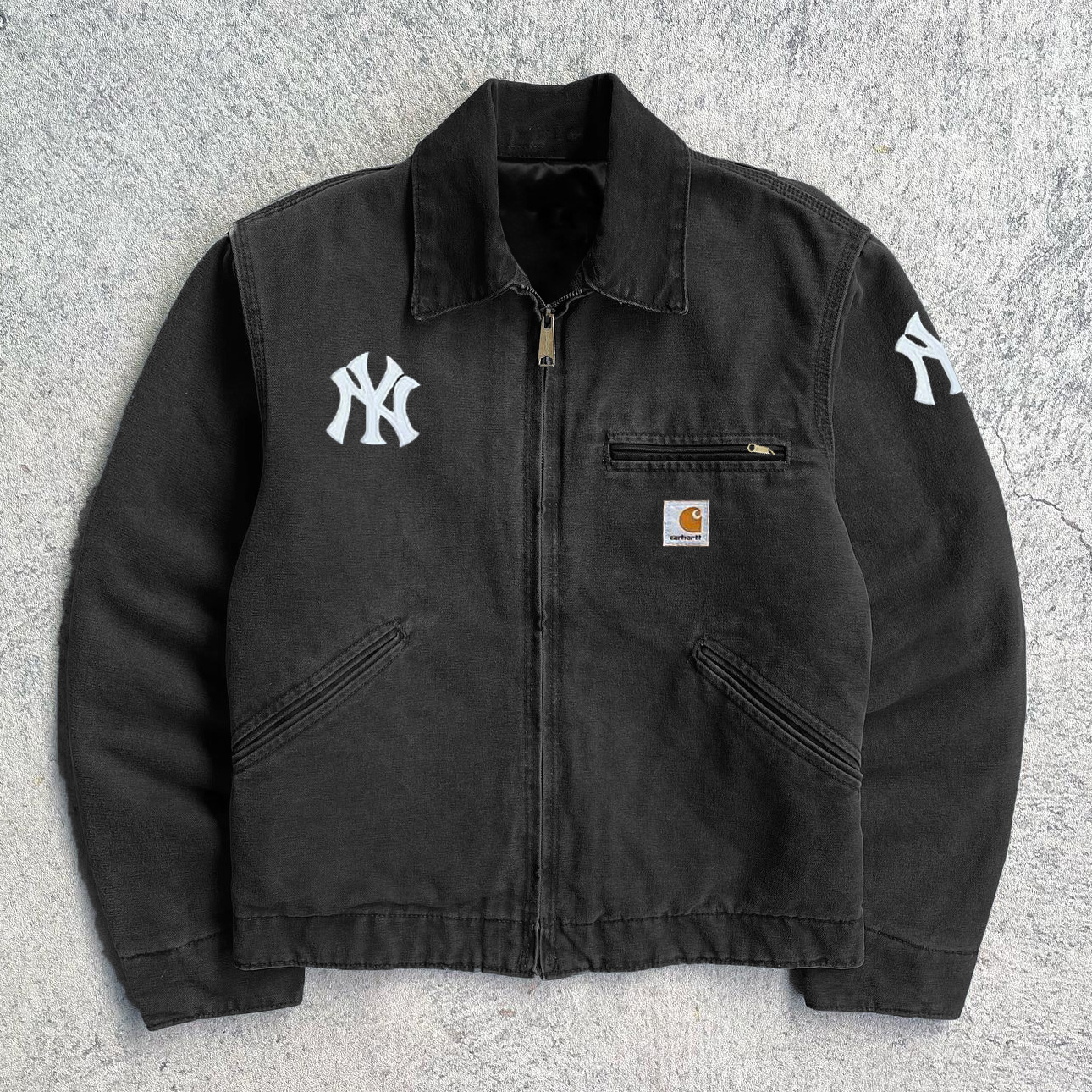 Versatile Letter Logo Print Long Sleeve Zipped Jacket-Maverick