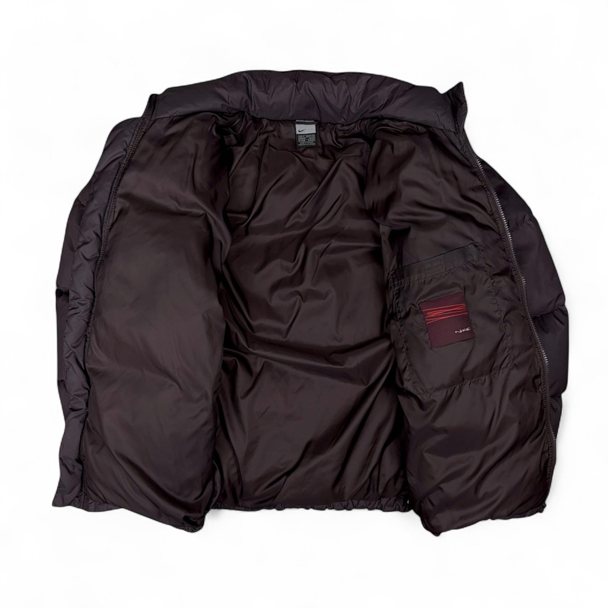 Vintage Y2K Puffer Daunenjacke Rotwein-Maverick