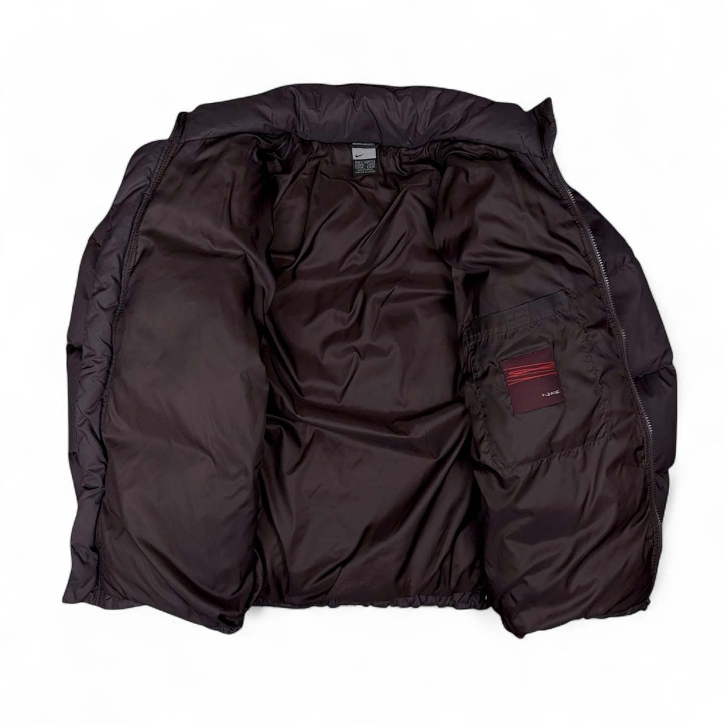 Vintage Y2K Puffer Daunenjacke Rotwein-Maverick