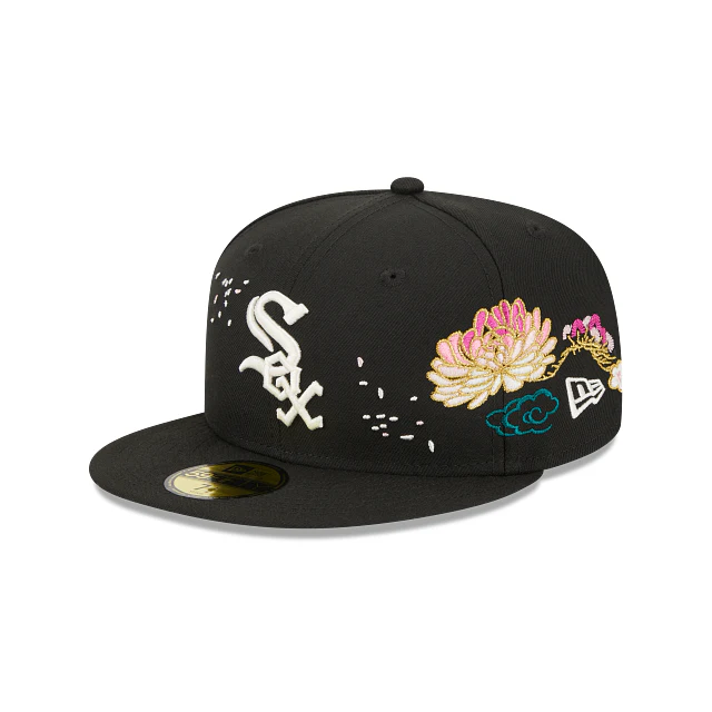 NEW ERA CHICAGO WHITE SOX MLB CHERRY BLOSSOM EMBROIDERED CASUAL BASEBALL CAP-Maverick