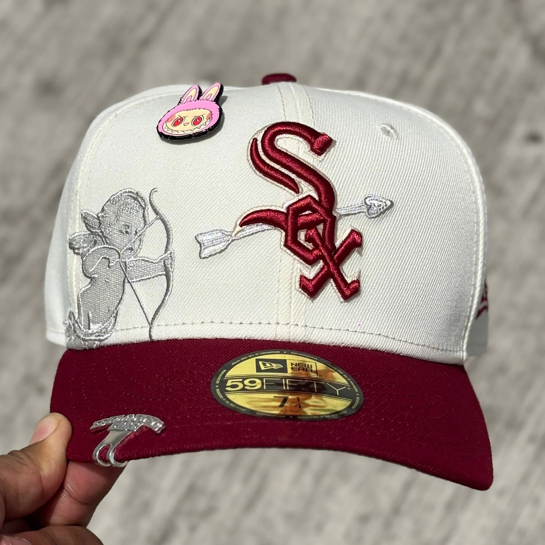 NEW ERA CHICAGO WHITE SOX CHERUB 59FIFTY FITTED EMBROIDERED CASUAL BASEBALL CAP-Maverick