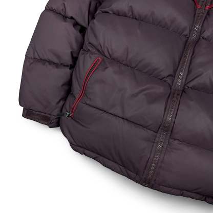 Vintage Y2K Puffer Daunenjacke Rotwein-Maverick