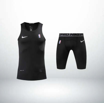 Elite Pro Black Compression Set - Tank Top & Boxers-Maverick