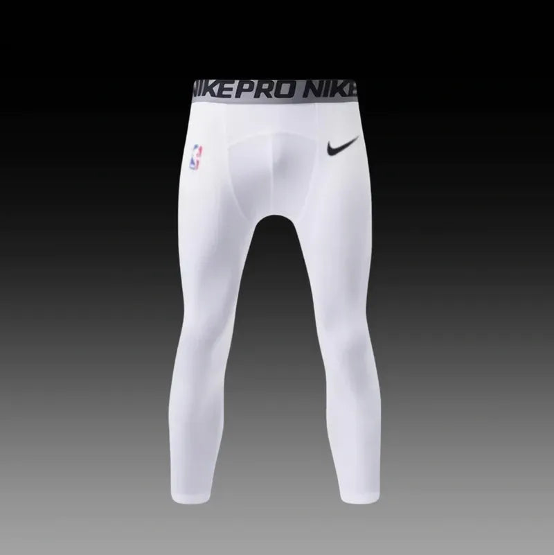 Elite Pro White Compression Tights-Maverick