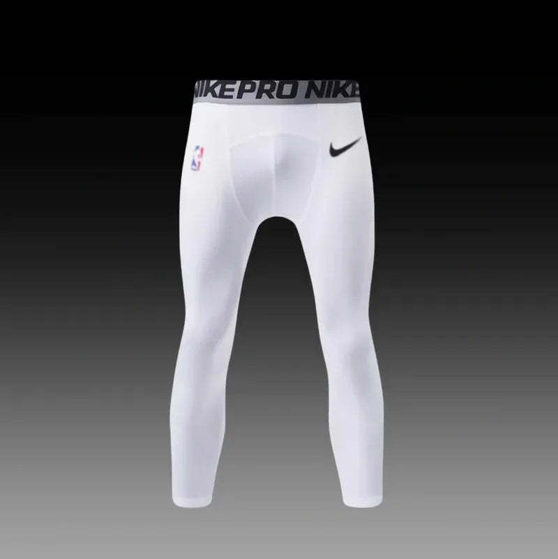 Elite Pro White Compression Tights-Maverick