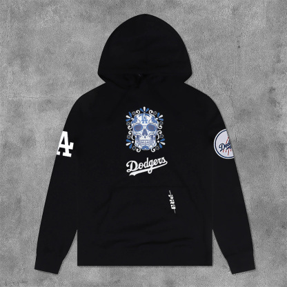 Stylish Los Angeles Skull Print Long Sleeve Hoodies-Maverick