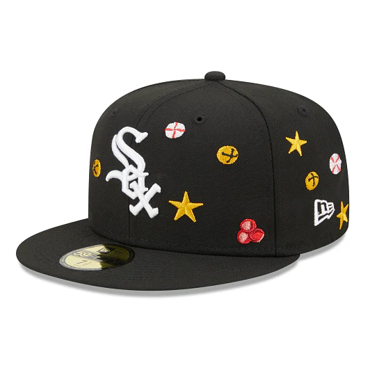 NEW ERA CHICAGO WHITE SOX MLB SLEIGH 59FIFTY CERRADA EMBROIDERED CASUAL BASEBALL CAP-Maverick