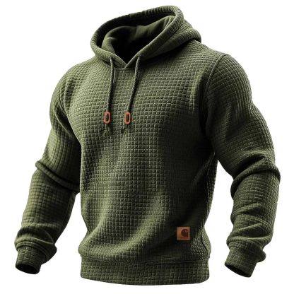 Casual Solid Color Long Sleeve Drawstring Hoodies-Maverick