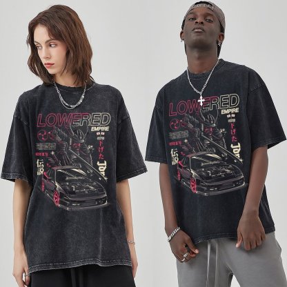 Unisex Vintage Solid Wash Denim T-Shirts 1010