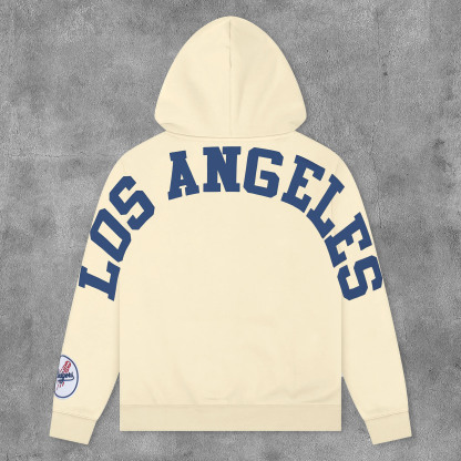 Fashion Los Angeles Letters Print Long Sleeve Hoodies-Maverick