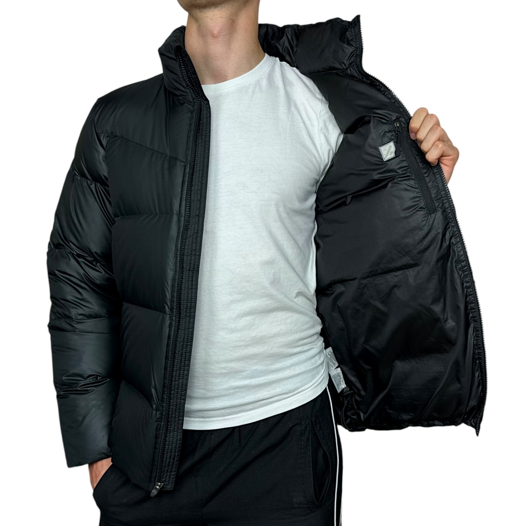 Vintage Puffer Daunenjacke Schwarz-Maverick