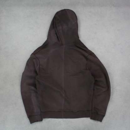 VERY RARE 2000s  Zip Up Hoodie Brown-Maverick