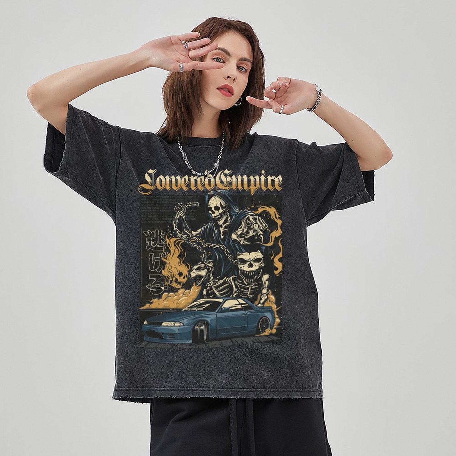 Unisex Vintage Solid Wash Denim T-Shirts 1018