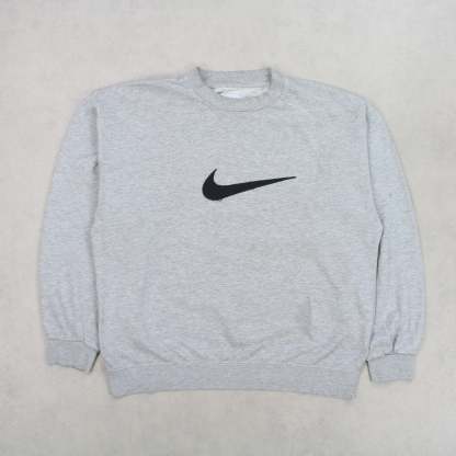 RARE 1990s  Swoosh Sweatshirt Grey-Maverick