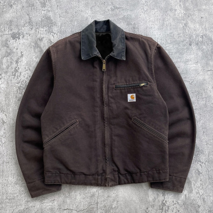 Solid Color Long Sleeve Zipper Multi-Pocket Jacket-Maverick