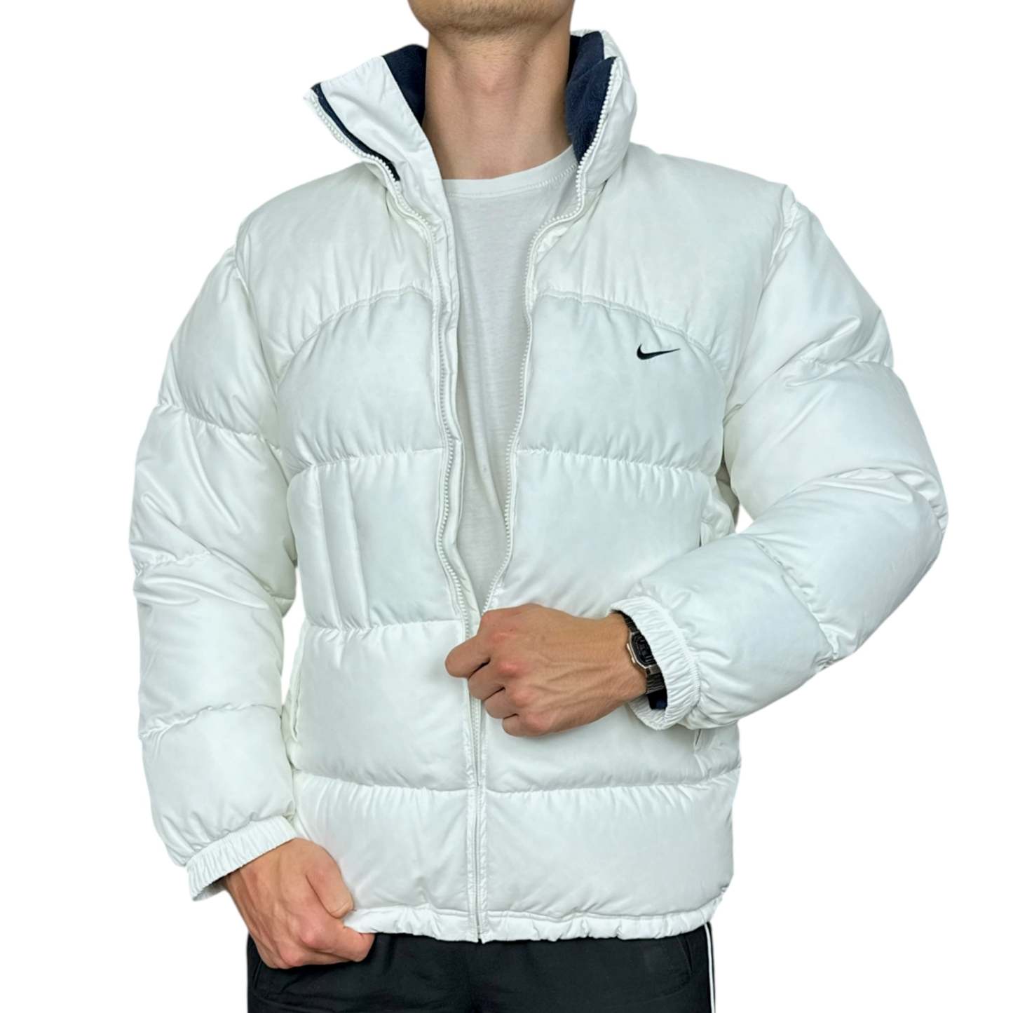 Vintage Y2K Puffer Daunenjacke Wei?-Maverick