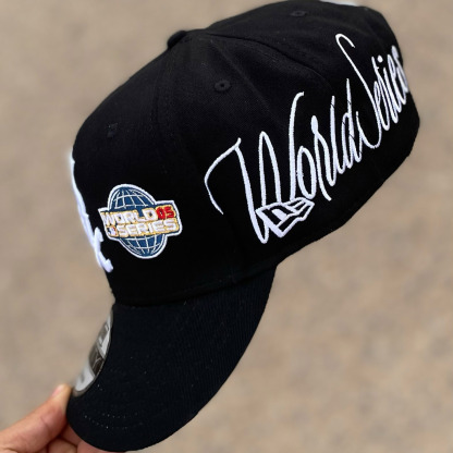 NEW ERA CHICAGO WHITE SOX BLACK HISTORIC WORLD SERIES CHAMPIONS EMBROIDERED CASUAL BASEBALL CAP-Maverick