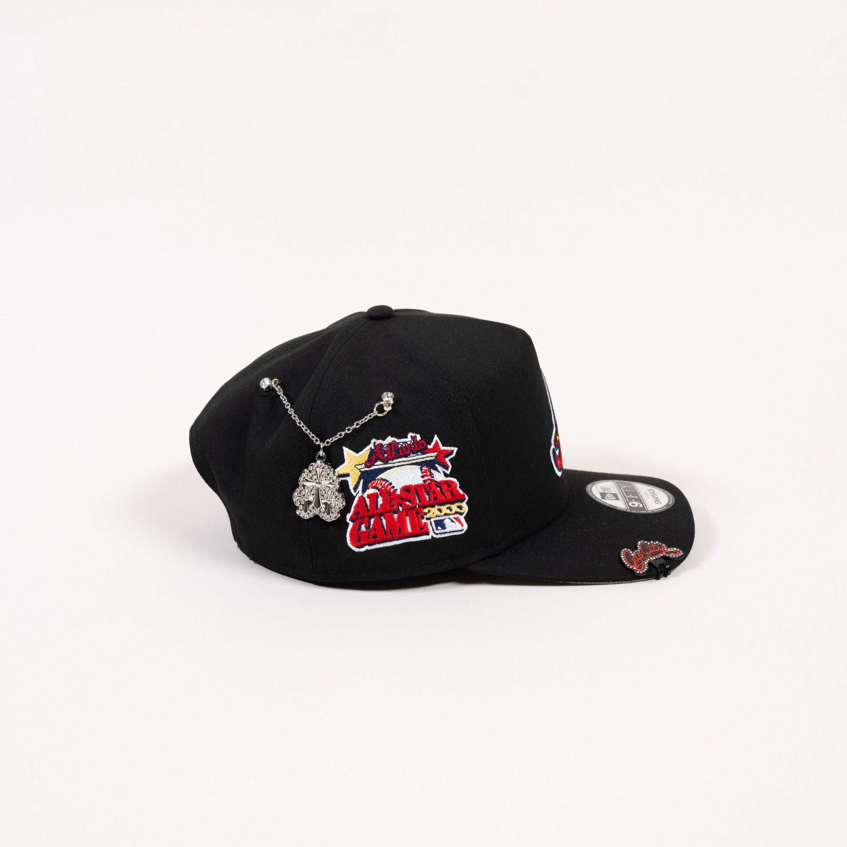 NEW ERA EXCLUSIVE 9FIFTY A-FRAME BLACK ATLANTA BRAVES SNAPBACK W/ 2000 ALL STAR GAME SIDE PATCH-Maverick