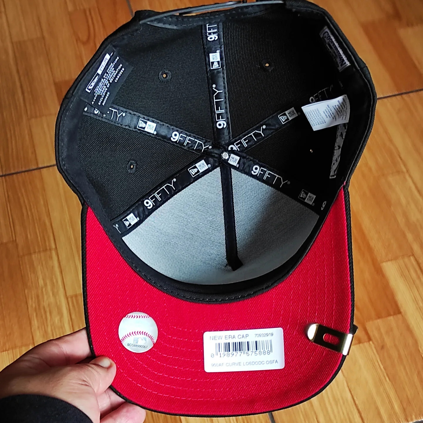 NEW ERA LOS ANGELES DODGERS 50TH ANNIVERSARY BLACKOUT RED PRIME EMBROIDERED CASUAL BASEBALL CAP-Maverick