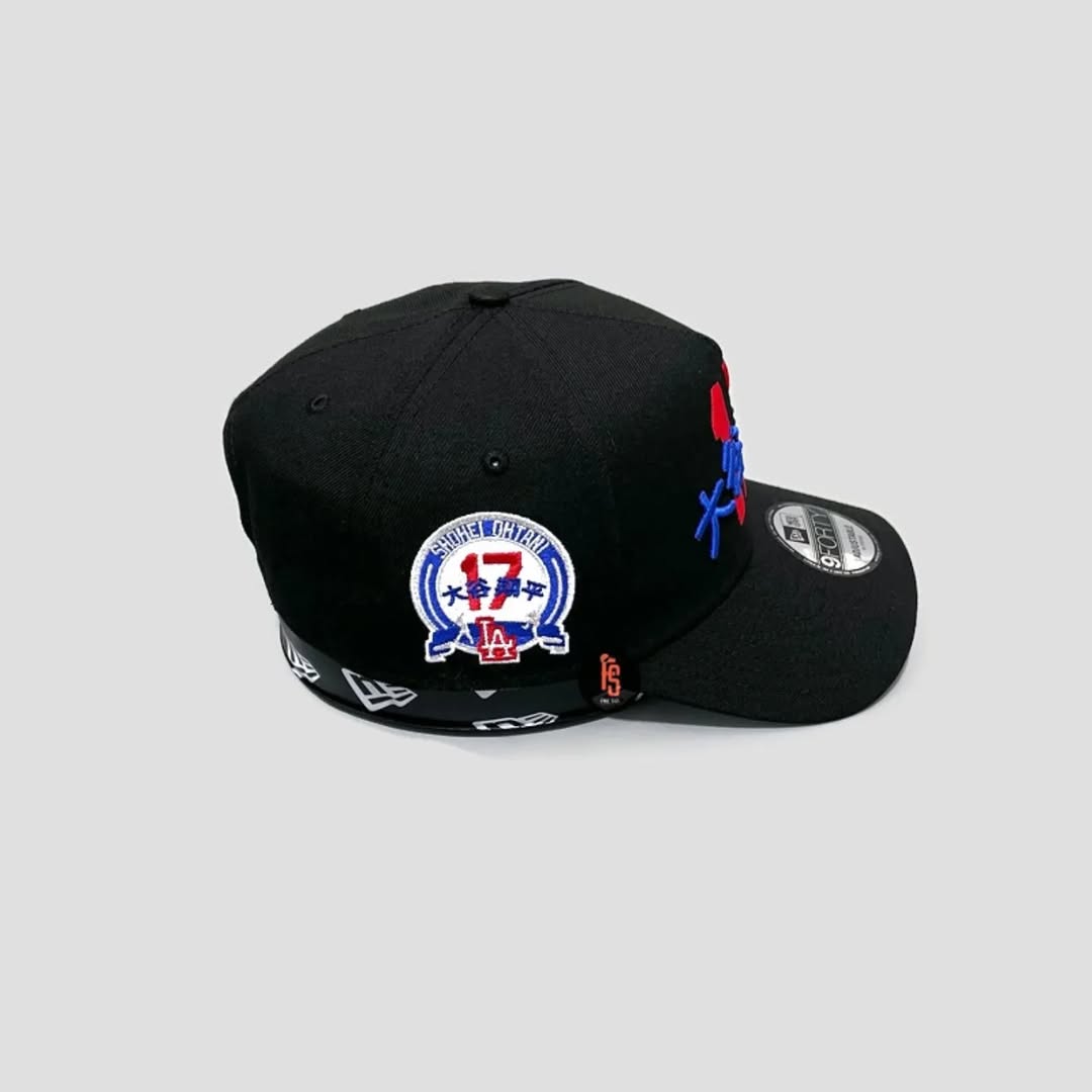 NEW ERA LOS ANGELES DODGERS OHTANI  METALLIC BLACK 9FIFTY A-FRAME SNAPBACK HAT-Maverick
