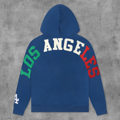 Fashion Colorful Letters Print Long Sleeve Hoodies-Maverick