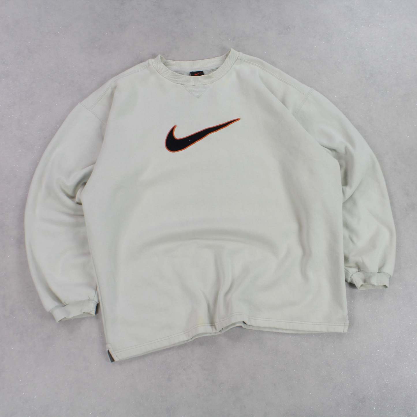 RARE 1990s  Swoosh Sweatshirt Cream-Maverick