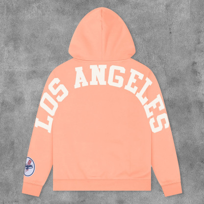 Casual Los Angeles Print Long Sleeve Hoodies-Maverick