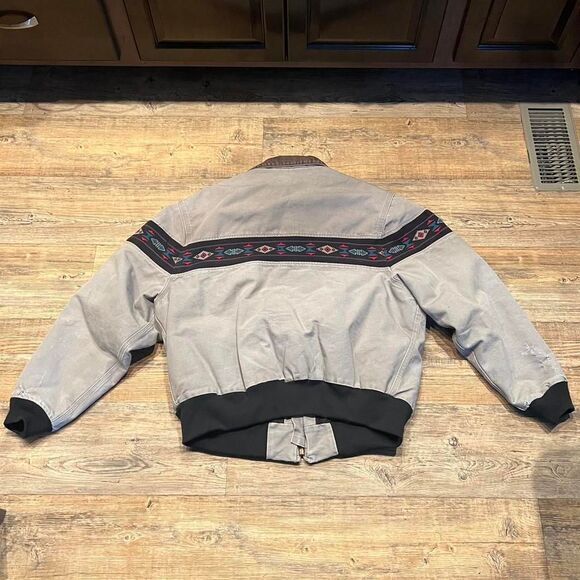 Tribal retro long sleeve lined zip-up jacket-Maverick