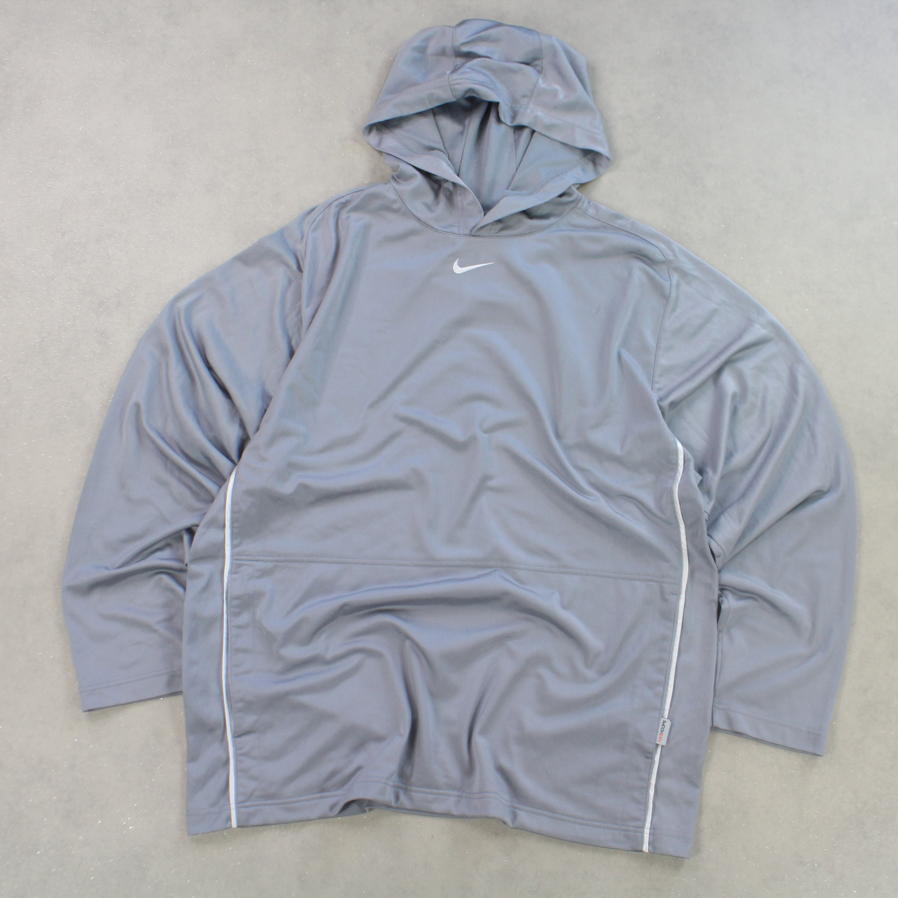 RARE 00s Basketball  Hoodie Grey-Maverick