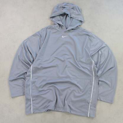 RARE 00s Basketball  Hoodie Grey-Maverick