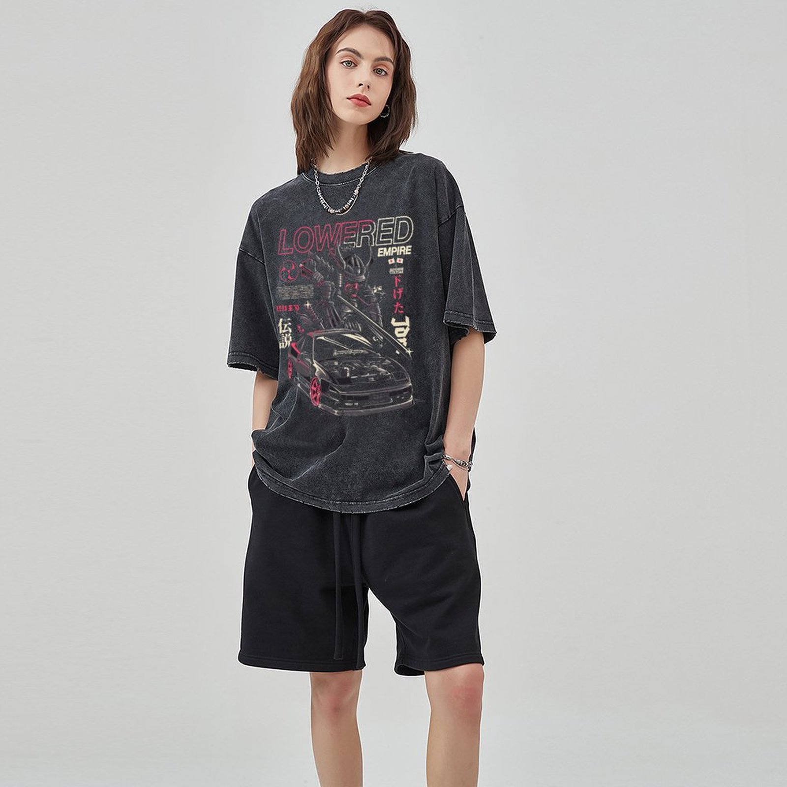 Unisex Vintage Solid Wash Denim T-Shirts 1010