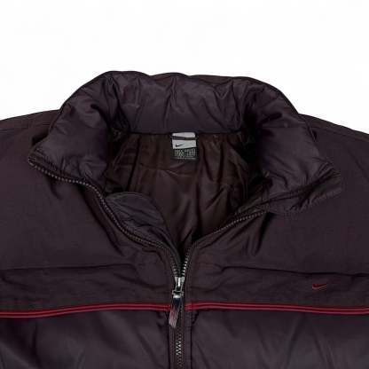 Vintage Y2K Puffer Daunenjacke Rotwein-Maverick