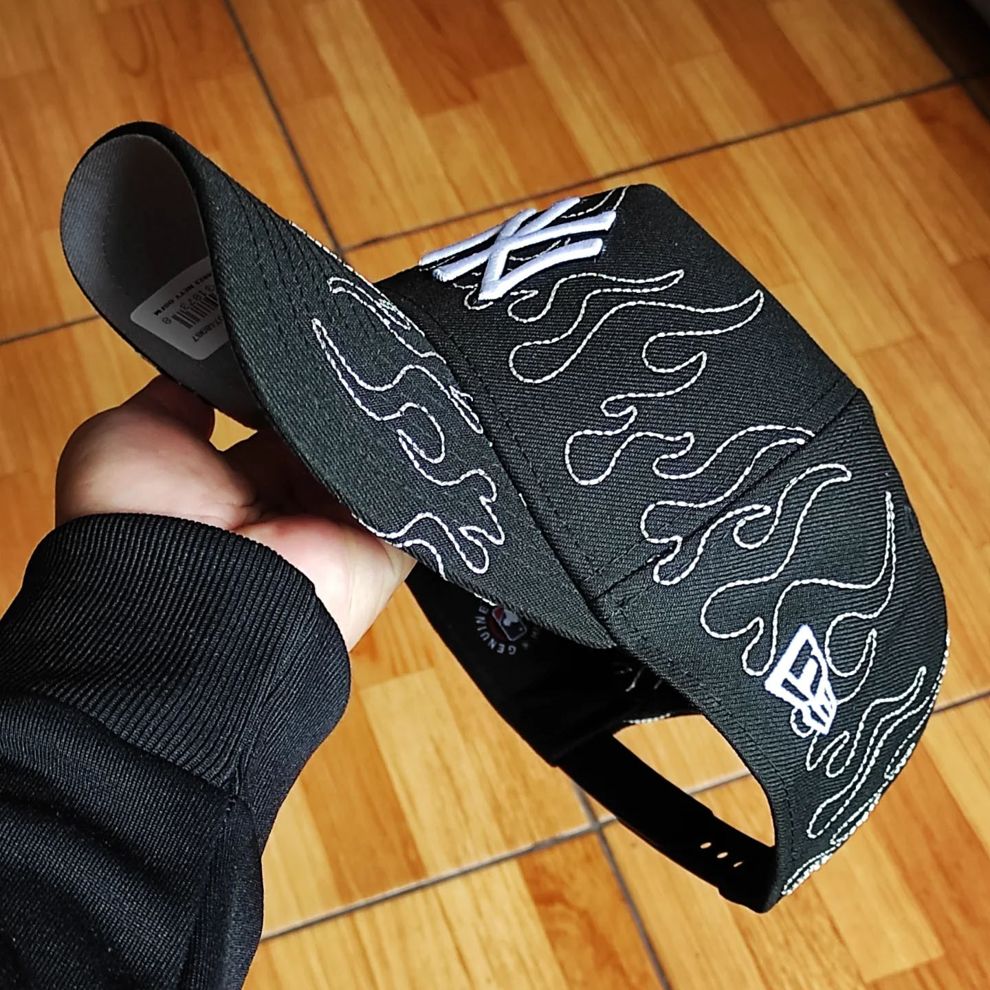 NEW ERA NEW YORK YANKEES FLAME BLACK 9 FORTY A-FRAME EMBROIDERED CASUAL BASEBALL CAP-Maverick