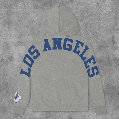 Fashion Los Angeles Letters Print Long Sleeve Hoodies-Maverick