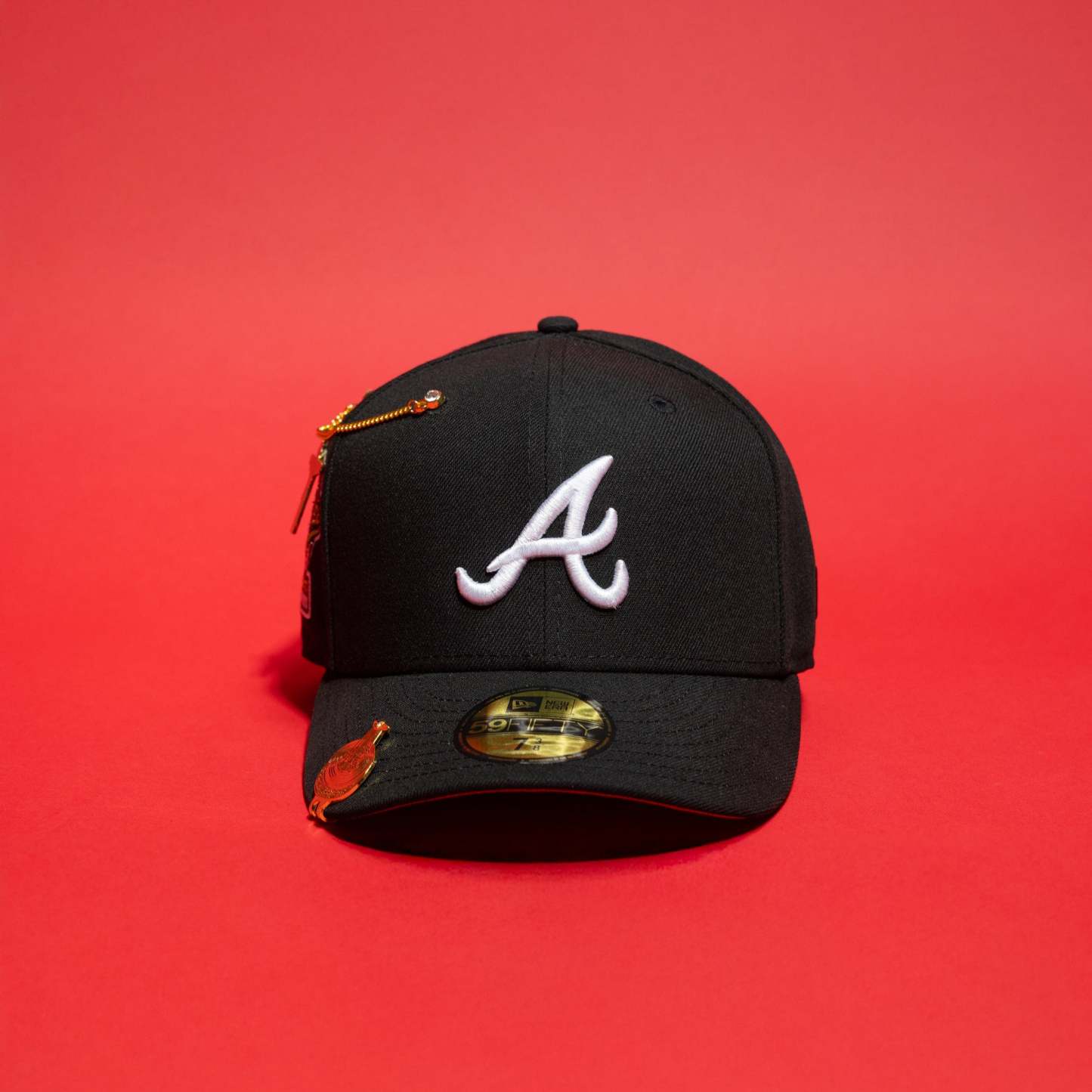 NEW ERA 59FIFTY BLACK ATLANTA BRAVES W/ 1995 WORLD SERIES SIDE PATCH-Maverick