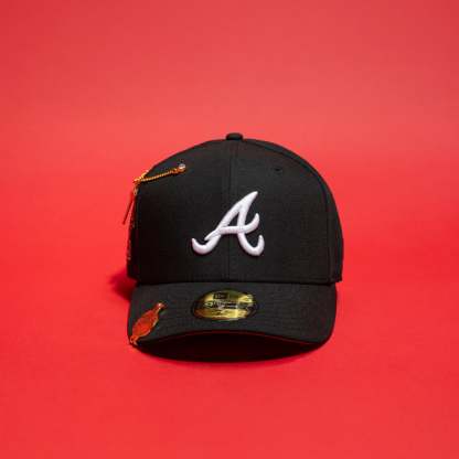 NEW ERA 59FIFTY BLACK ATLANTA BRAVES W/ 1995 WORLD SERIES SIDE PATCH-Maverick