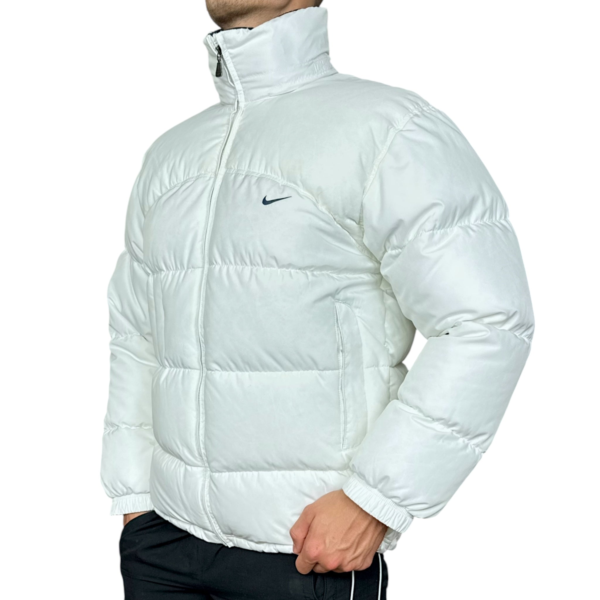 Vintage Y2K Puffer Daunenjacke Wei?-Maverick