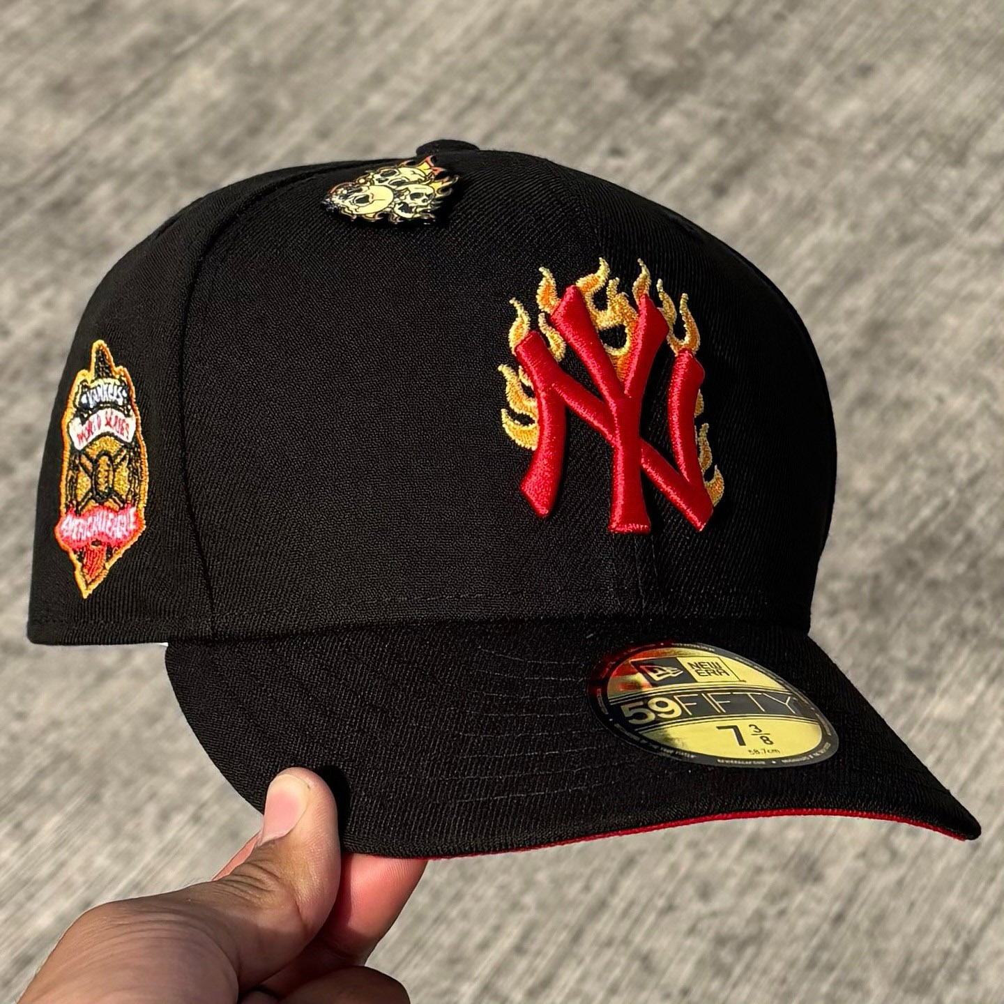 NEW ERA NEW YORK YANKEES WORLD SERIES 1927 BLACK FIRE EDITION EMBROIDERED CASUAL BASEBALL CAP-Maverick