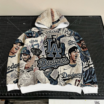 Casual Baseball Tapestry Hoodie-Maverick