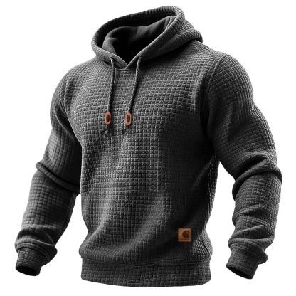 Casual Solid Color Long Sleeve Drawstring Hoodies-Maverick