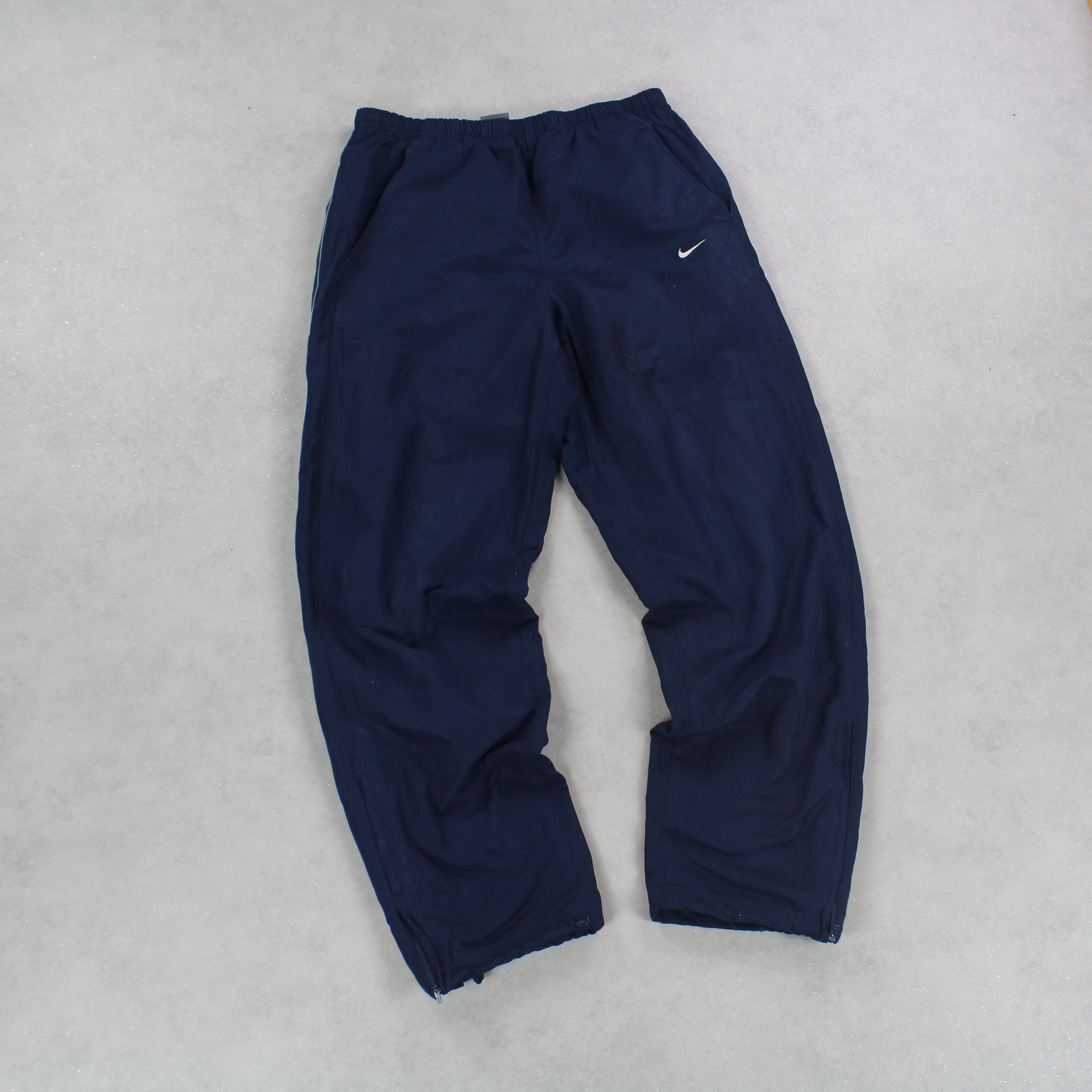 RARE 2000s Spell Out Trackpants Navy-Maverick