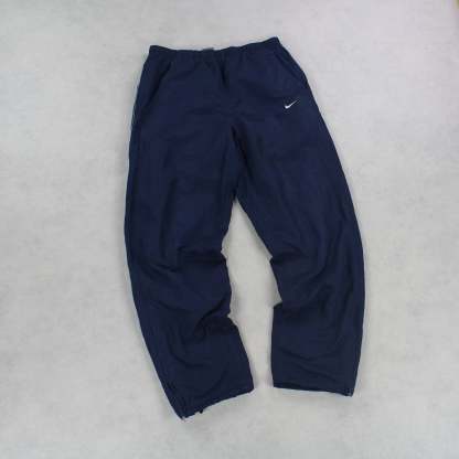 RARE 2000s Spell Out Trackpants Navy-Maverick